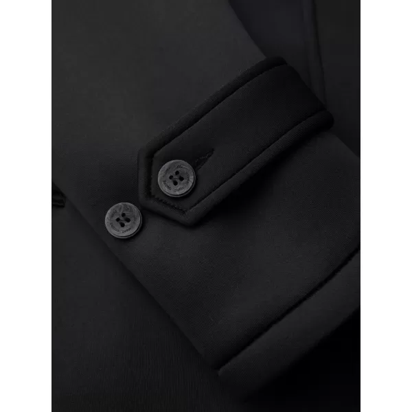  Palton pentru bărbați OMBRE OM-COLC-0144 NEGRU 