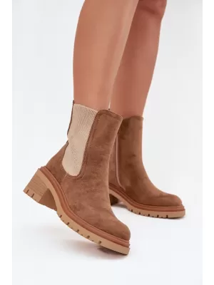 Pantofi de dama cu toc BOTO ZORALIA 38881 KAKI