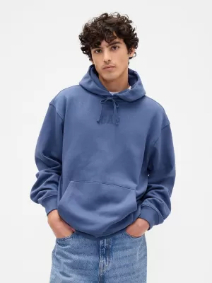 Hanorac pentru bărbați GAP OVERSIZED HOODIE PULLOVER 871808-01 PISTA ALBASTRA