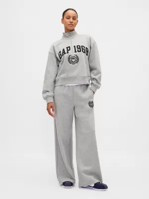 Hanorac de dama GAP LOGO HALF ZIP 852841-04 GRI JALIU