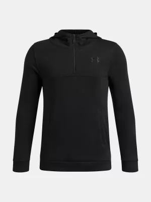 Hanorac pentru băiat UNDER ARMOUR RIVAL LW 1/4 ZIP HOODIE 6009316-001 NEGRU