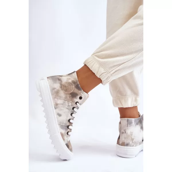  Adidași de damă BIG STAR LL274047 WHITE/OLIVE Big Star Pantofi 