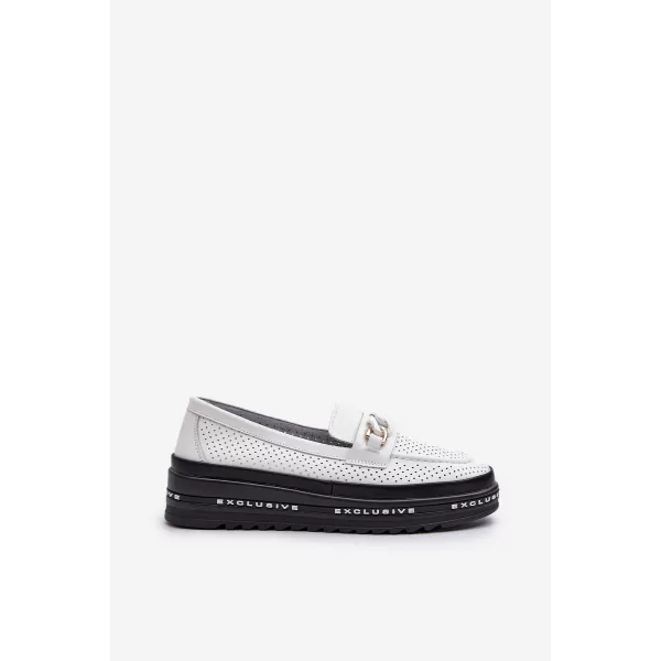  Mocasini de dama S.BARSKI LR618 ALB 