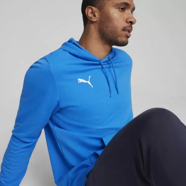  Hanorac pentru bărbați PUMA TEAMGOAL CASUALS HOODY 658618_02 IGNITE BLUE/ APRINDE ALBASTRU/ALB PUMA 