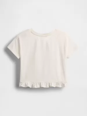 Tricou pentru copii GAP LOGO TEE 778425-01 NOU ALB