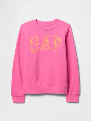 Hanorac pentru copii GAP LOGO CREWNECK SWEATSHIRT 760725-02 ROZ REMARCABIL