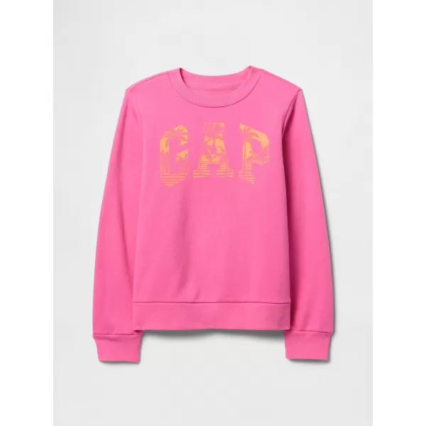  Hanorac pentru copii GAP LOGO CREWNECK SWEATSHIRT 760725-02 ROZ REMARCABIL 