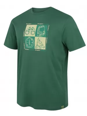 Tricou pentru bărbați HUSKY TEE SQUARE M VERDE