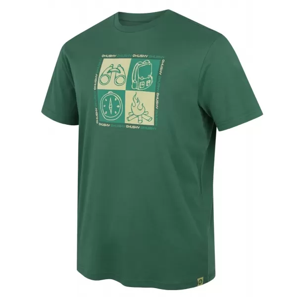  Tricou pentru bărbați HUSKY TEE SQUARE M VERDE 