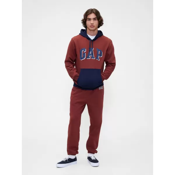  Hanorac pentru bărbați GAP LOGO PULLOVER HOODIE 795560-00 RUGINIU ARS 