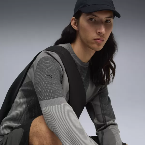  Hanorac pentru bărbați PUMA X SAN SAN GEAR KNIT LS 632549-08 GRI MIJLOCIU RECE 