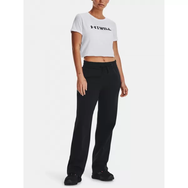  Pantaloni sport de damă UNDER ARMOUR RIVAL FLC STRAIGHT PANT 1381847-001 NEGRU 