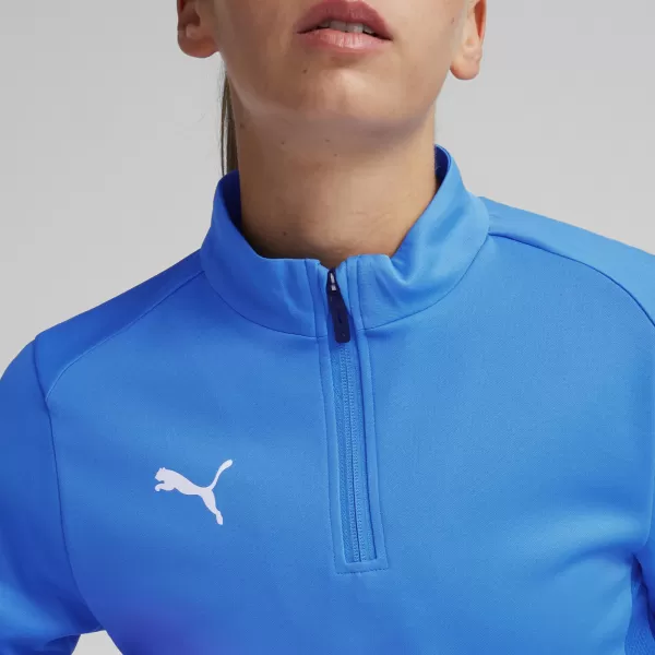  Tricou pentru femei PUMA TEAMGOAL TRAINING 1/4 ZIP WM 658631-02 E.BLU.LEMON/WHITE/TEAM ROYAL 