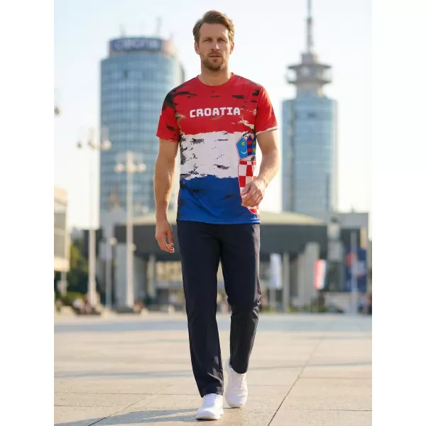  Tricou premium pentru bărbați ALTISPORT VOJ/ALM036HR/TR01 CROAŢIA 