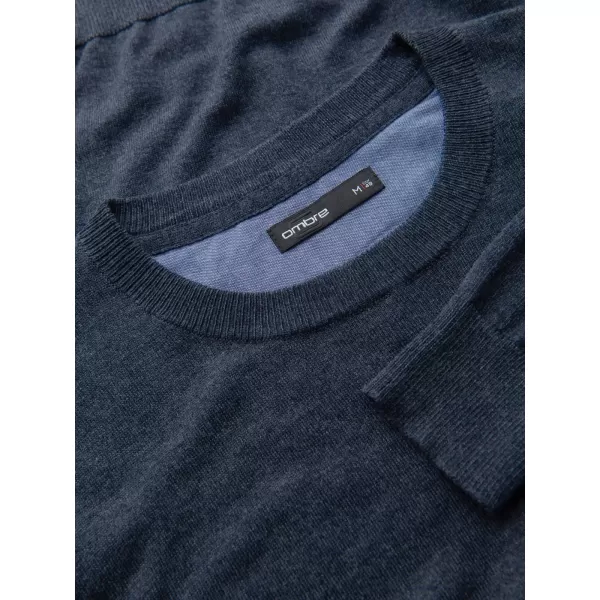  Pulover pentru bărbați OMBRE OM-SWBS-0106 BLEUMARIN MELANGE 