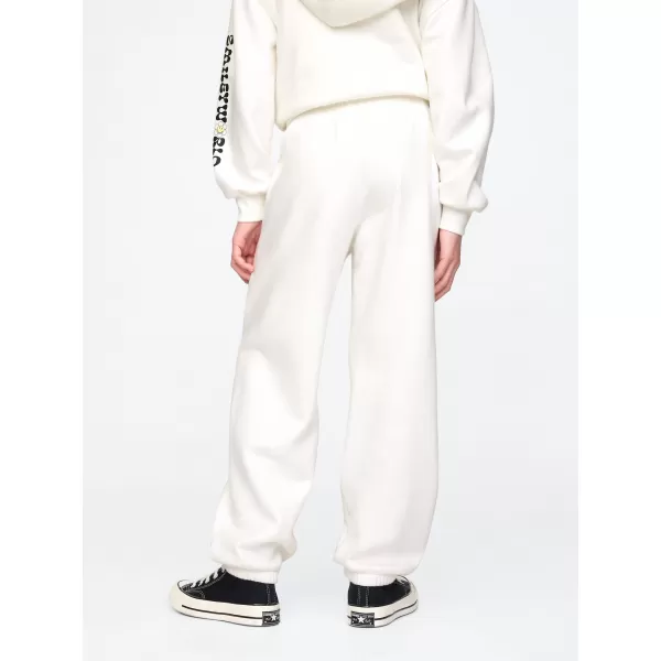  Pantaloni de trening pentru copii GAP LOGO SWEATPANTS 741404-04 NOU ALB 