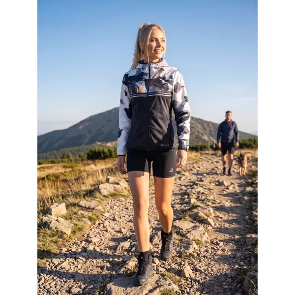  Jachetă softshell premium pentru femei ALTISPORT VOJ/ALW117JACK01 NEGRU/PORTOCALIU 