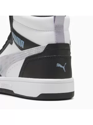 Pantofi de dama PUMA REBOUNDV6MIDSPACEBELLEJR 402768-02 PUMA NEGRU/LILIAC CRUSH/ALB