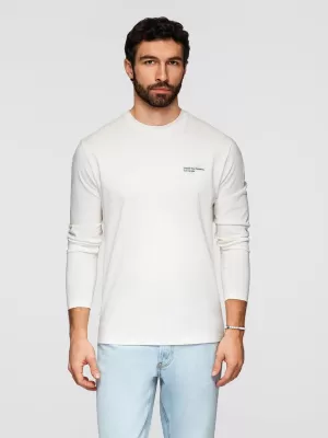 Tricou pentru bărbați OMBRE OM-LSPT-0136 ALB