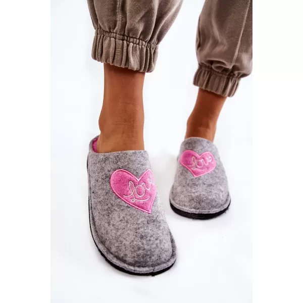  Papuci de damă BIG STAR KK276020 GRI/ROZ Pantofi Big Star 