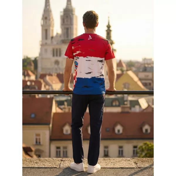  Tricou premium pentru bărbați ALTISPORT VOJ/ALM036HR/TR01 CROAŢIA 