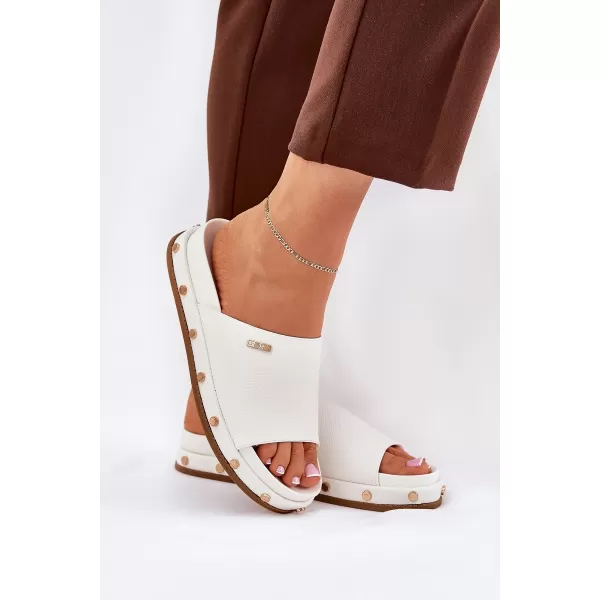  Papuci dama BIG STAR RR274216 WHITE Pantofi Big Star 
