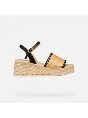 Pantofi cu pană de damă GEOX ALEMERIA G012882 NEGRU