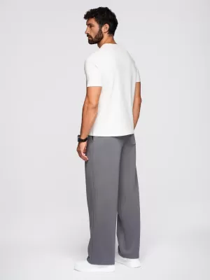 Tricou pentru bărbați OMBRE OM-TSCT-0240 APROAPE ALB