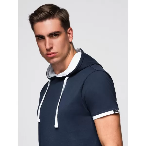  Tricou pentru bărbați OMBRE OM-TSCT-0256 ALBASTRU MARIN 