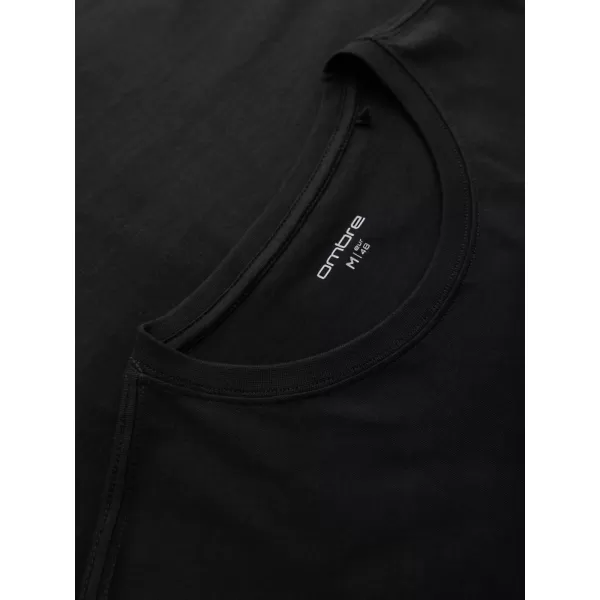  Tricou pentru bărbați OMBRE OM-TSPT-0261 NEGRU 