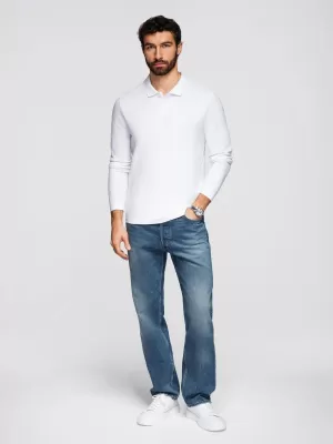 Tricou pentru bărbați OMBRE OM-POBL-0162 ALB