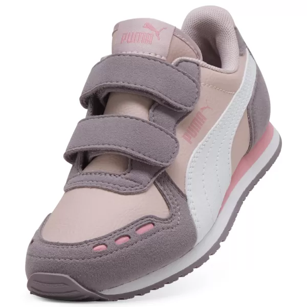  Pantofi pentru copii PUMA CABANA RACER SL 20 V PS 383730-22 CEAȚĂ MOV/ALB/GEM DE PRUNE 