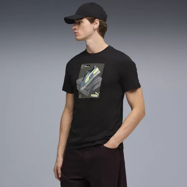  Tricou pentru bărbați PUMA GRAPHIC TEE 691777_01 PUMA NEGRU 