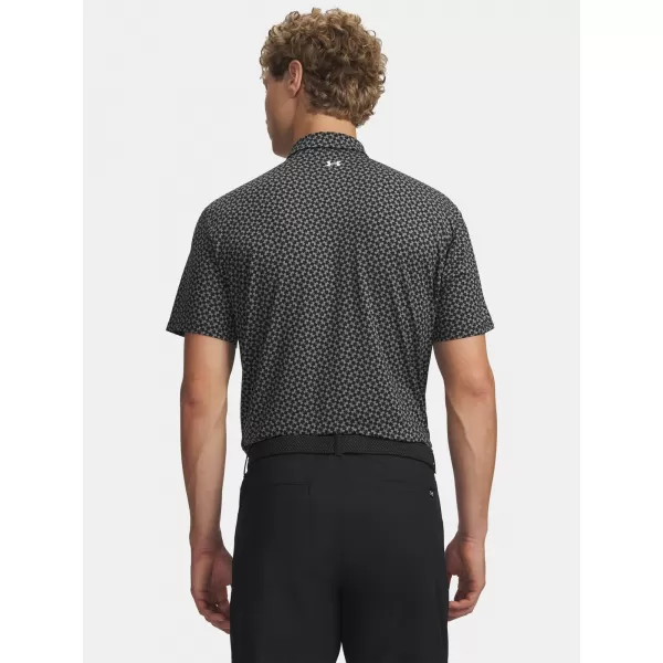  Tricou pentru bărbați UNDER ARMOUR T2G PRINTED POLO 6012304-001 NEGRU 