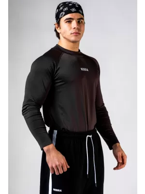 Tricou fără cusături cu mâneci lungi POWER 901 BLACK Nebbia