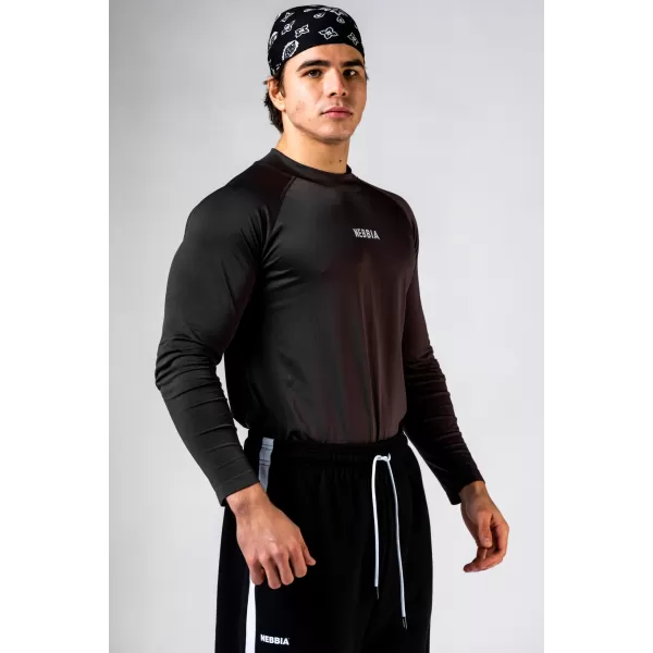  Tricou fără cusături cu mâneci lungi POWER 901 BLACK Nebbia 