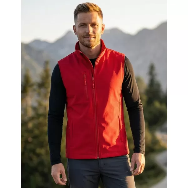  Vestă softshell pentru bărbați ALTISPORT NoPrint NP/ALM865 ROŞU 