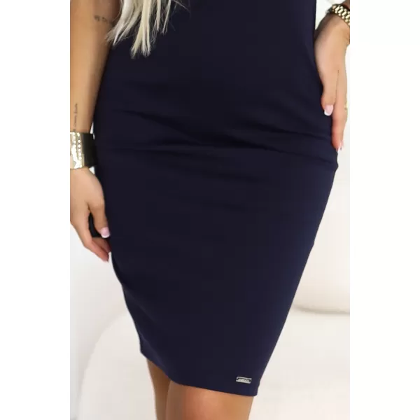  Rochie NUMOCO 608-2 ALBASTRU ÎNCHIS 