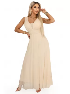 Rochie NUMOCO 637-4 BEJ ȘAMPANIE