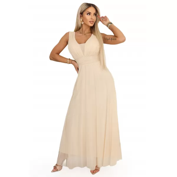  Rochie NUMOCO 637-4 BEJ ȘAMPANIE 