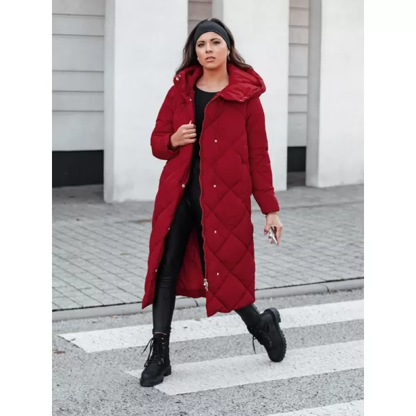  Palton de damă DSTREET TY5479 BURGUNDIA 
