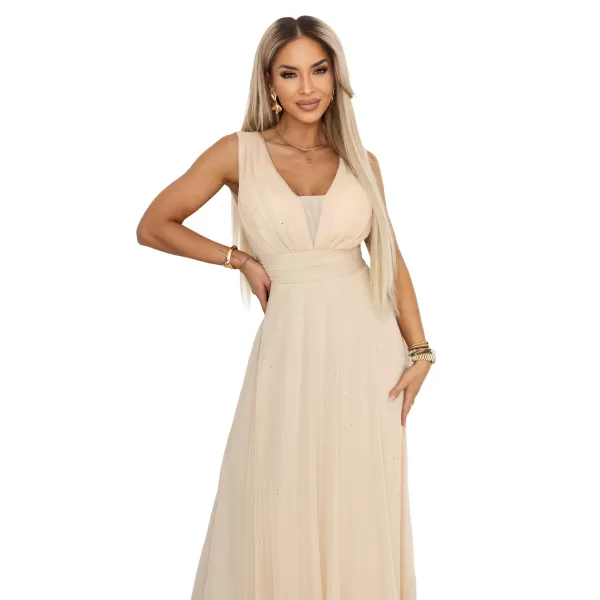  Rochie NUMOCO 637-4 BEJ ȘAMPANIE 