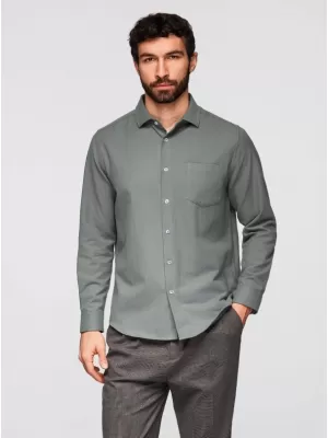 Cămașă pentru bărbați OMBRE K694 KAKI