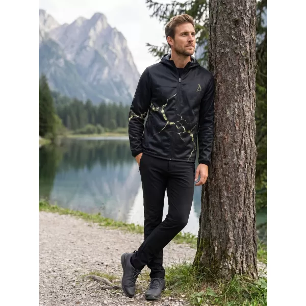 Jachetă softshell premium pentru bărbați ALTISPORT VOJ/ALM129JACK01 NEGRU/MILITAR 