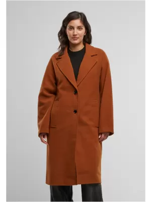 Palton de damă URBAN CLASSICS TB6073 VULPE MARO