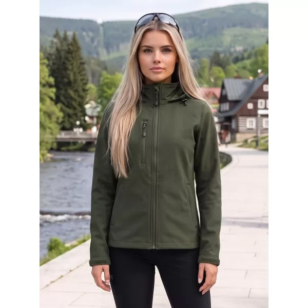  Jachetă softshell pentru femei ALTISPORT NoPrint NP/ALW945 MILITAR 
