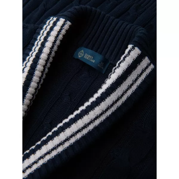  Cardigan pentru bărbați OMBRE OM-SWCD-0152 ALBASTRU MARIN 