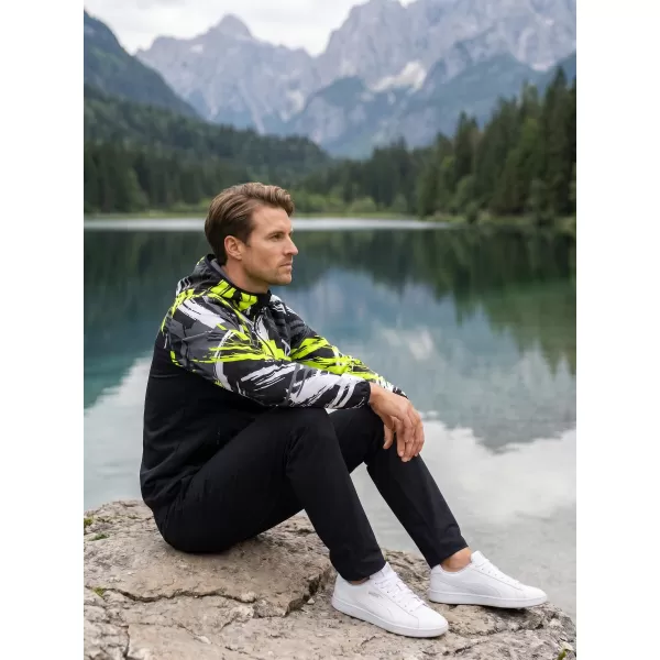  Jachetă softshell premium pentru bărbați ALTISPORT VOJ/ALM039JACK01 NEGRU SI GALBEN 