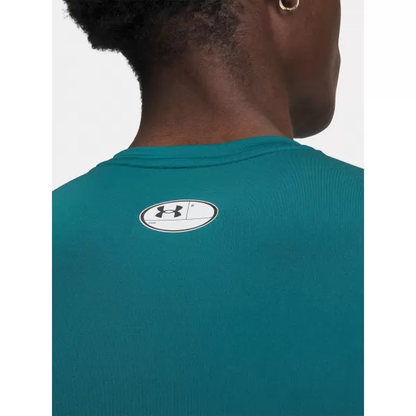  Tricou pentru bărbați UNDER ARMOUR UA HG ARMOUR COMP SS VERDE 