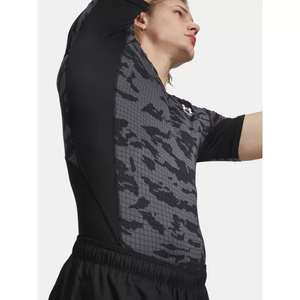  Tricou pentru bărbați UNDER ARMOUR HG PRINTED SS 6009657-001 NEGRU 